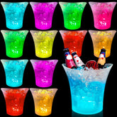 Ingot Shaped Led Light Up Ice Bucket Champagne Wine Cooler